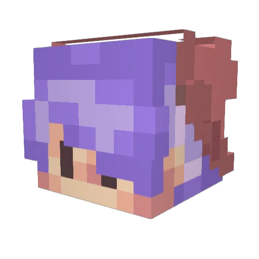 SGKat Minecraft avatar head, 3D render