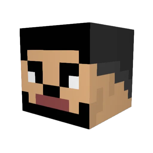 SGL_Cycon Minecraft avatar head, 3D render