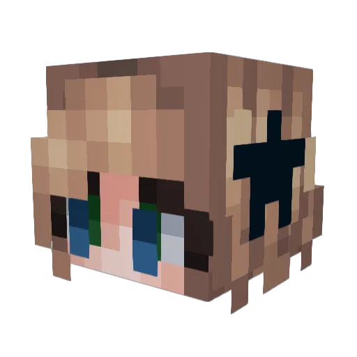 SGLexii Minecraft avatar head, 3D render