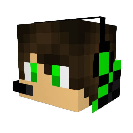 SGSR608 Minecraft avatar head, 3D render