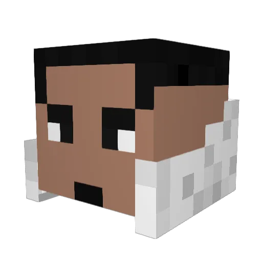 SGTF2 Minecraft avatar head, 3D render