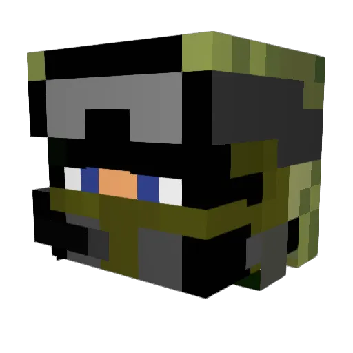 SGT_Carly Minecraft avatar head, 3D render