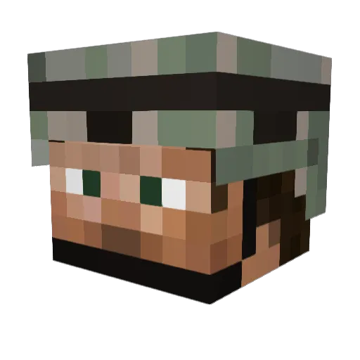 SGT_N00bTube Minecraft avatar head, 3D render