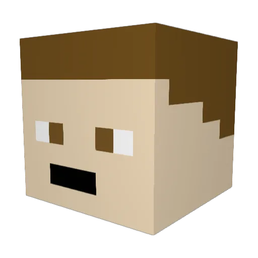 SGVTVJake Minecraft avatar head, 3D render