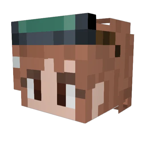 SGZ706 Minecraft avatar head, 3D render