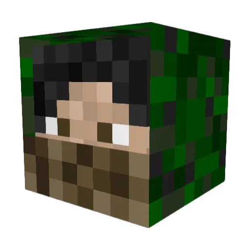 SG_Dude Minecraft avatar head, 3D render