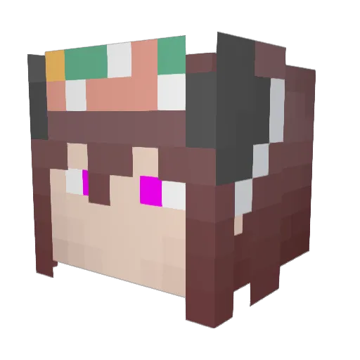 SG_MNK Minecraft avatar head, 3D render
