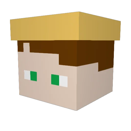 SGsaltychip Minecraft avatar head, 3D render