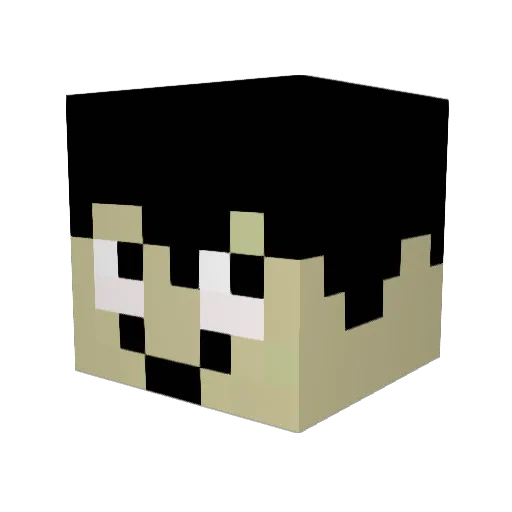 SH0816 Minecraft avatar head, 3D render