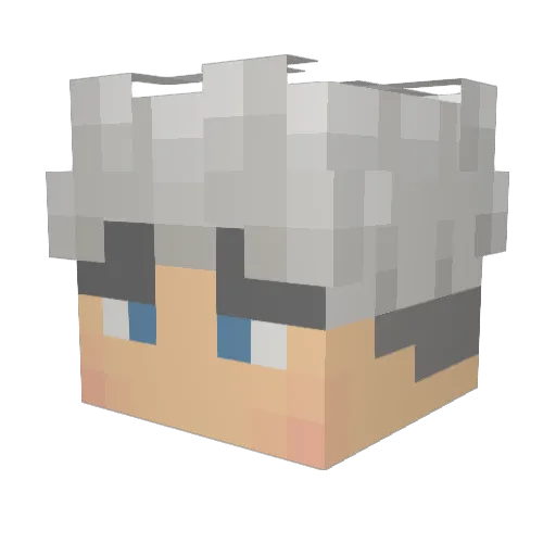 SH1MOTO Minecraft avatar head, 3D render