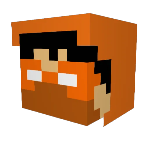 SH1NOK1SH1 Minecraft avatar head, 3D render