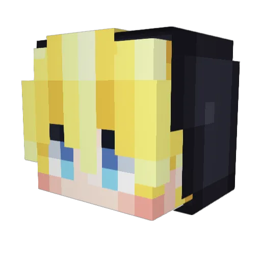 SH1RO_TCC Minecraft avatar head, 3D render