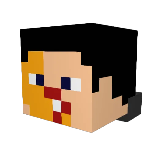 SH1Xu Minecraft avatar head, 3D render