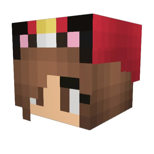 SH3RL7N Minecraft avatar head, 3D render