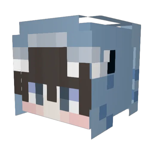 SH4RK13333 Minecraft avatar head, 3D render