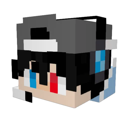 SHA124 Minecraft avatar head, 3D render