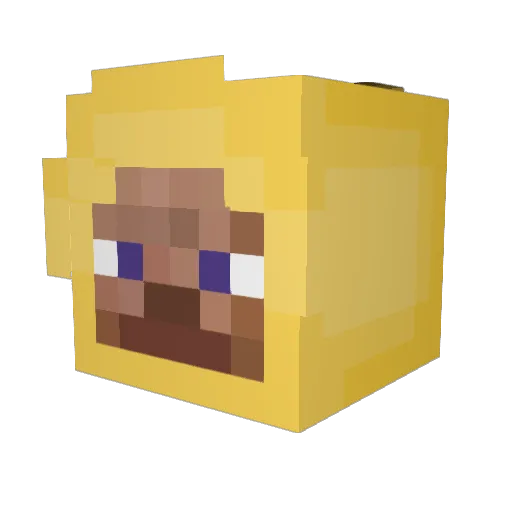 SHABOINGBOINGBON Minecraft avatar head, 3D render