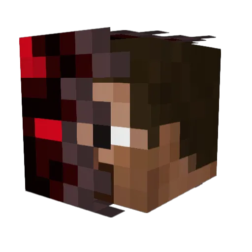 SHADOW_2882 Minecraft avatar head, 3D render