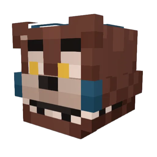 SHADOWcraft Minecraft avatar head, 3D render