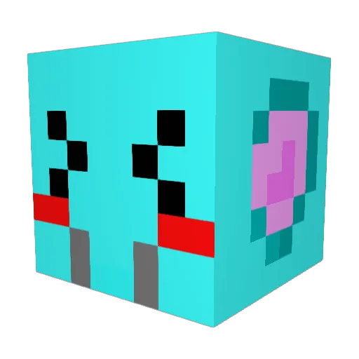SHAFT2874 Minecraft avatar head, 3D render