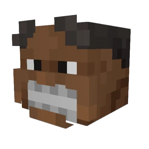 SHAITAN2 Minecraft avatar head, 3D render