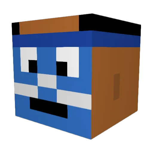 SHALEVOS Minecraft avatar head, 3D render