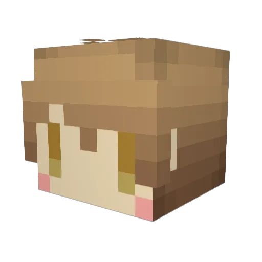 SHAMLOTTE Minecraft avatar head, 3D render