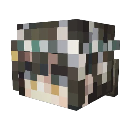 SHAO__XI Minecraft avatar head, 3D render