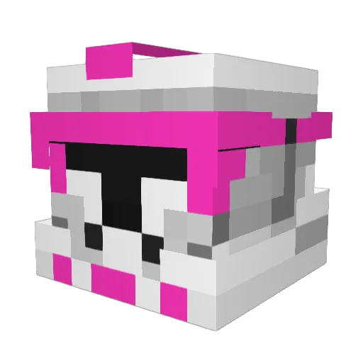 SHARK3U Minecraft avatar head, 3D render