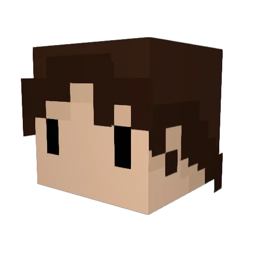SHARKBERZERKER Minecraft avatar head, 3D render