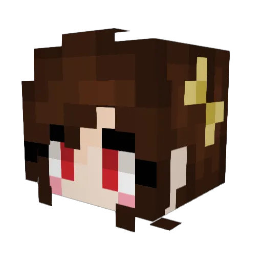 SHARKY_mv Minecraft avatar head, 3D render