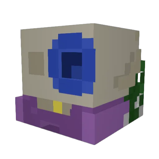 SHARK_N00B Minecraft avatar head, 3D render