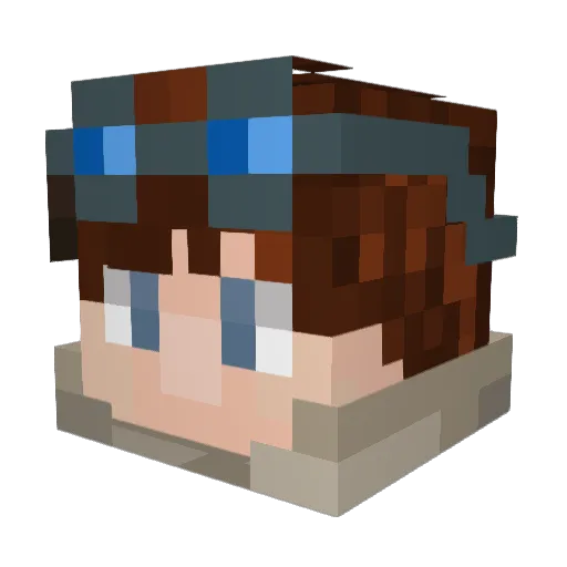SHARPSHOOT3R360 Minecraft avatar head, 3D render