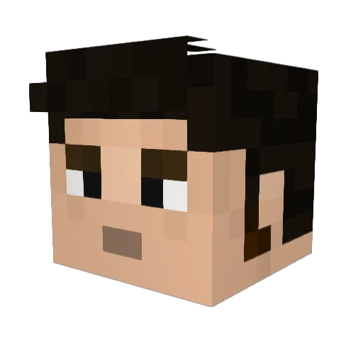 SHAYKOOO Minecraft avatar head, 3D render