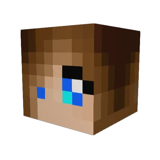 SHEIBOU Minecraft avatar head, 3D render