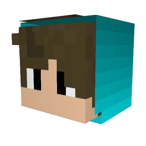 SHENRI Minecraft avatar head, 3D render