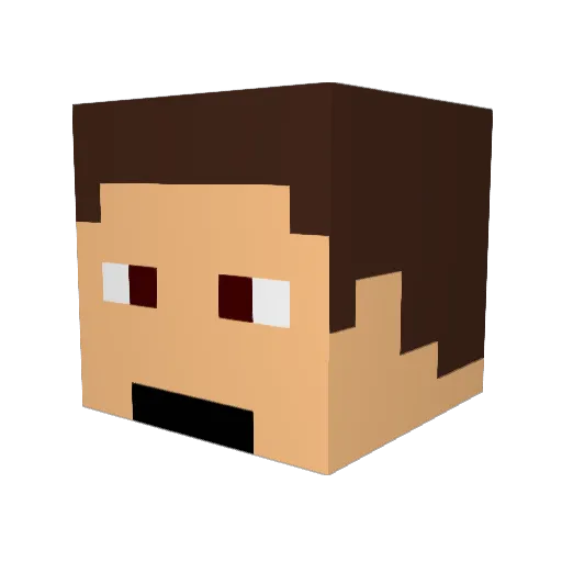 SHFINGA Minecraft avatar head, 3D render