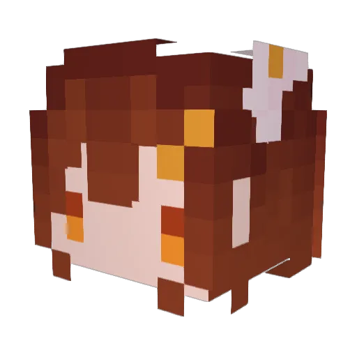 SHIANNEKO Minecraft avatar head, 3D render