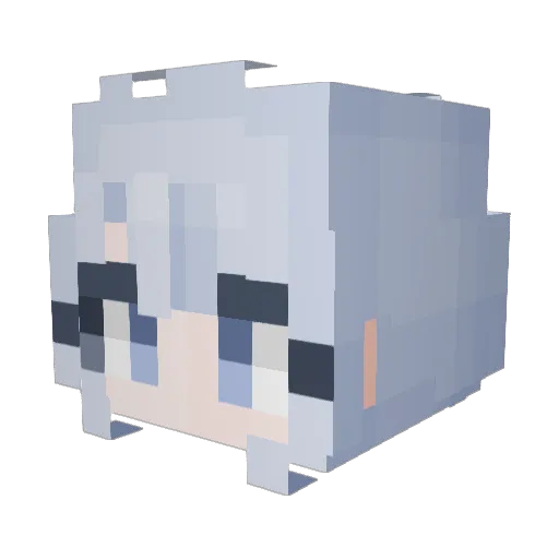 SHIAREI Minecraft avatar head, 3D render