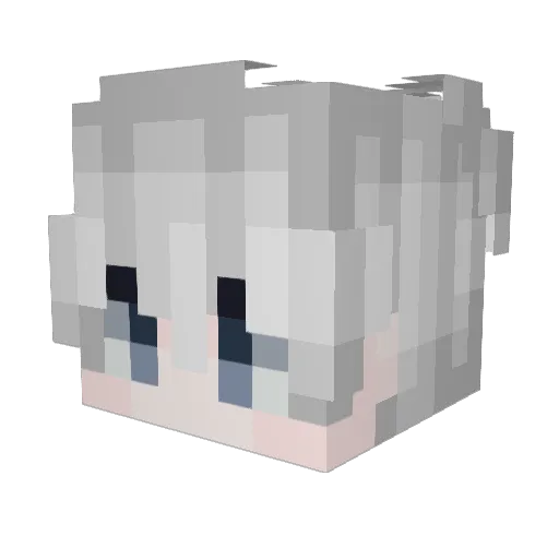 SHIGURE1217 Minecraft avatar head, 3D render