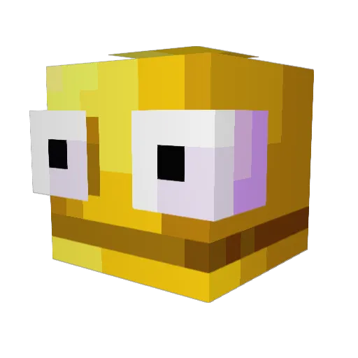 SHIMIGAMESHY Minecraft avatar head, 3D render