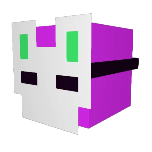 SHINGMUTED Minecraft avatar head, 3D render