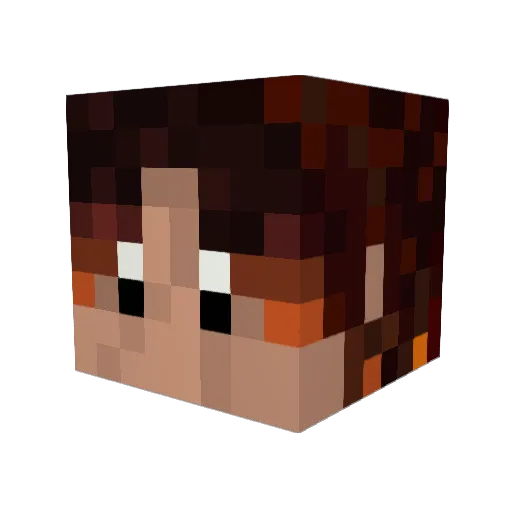 SHINOGAS Minecraft avatar head, 3D render