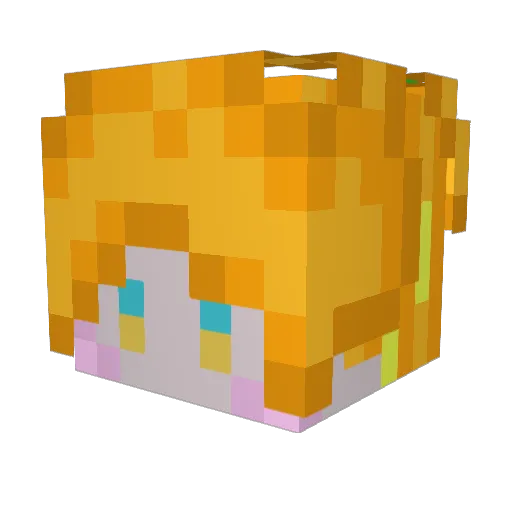 SHINOMIYASENPAI Minecraft avatar head, 3D render