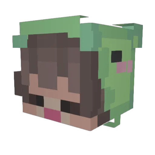 SHINO_Sensei Minecraft avatar head, 3D render