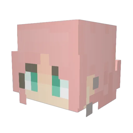 SHINee_ Minecraft avatar head, 3D render