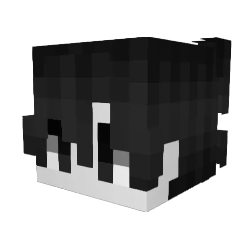 SHIROCXIBA Minecraft avatar head, 3D render