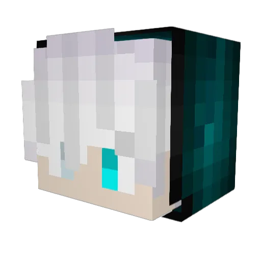 SHIROMIN_ Minecraft avatar head, 3D render