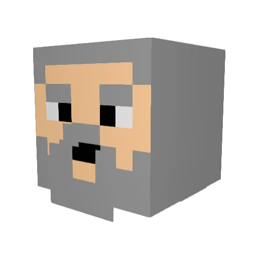 SHISHKABUTT Minecraft avatar head, 3D render