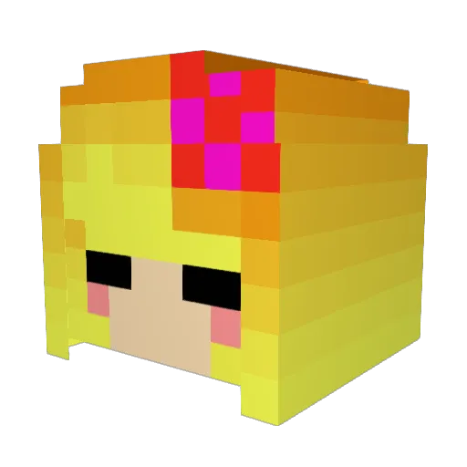 SHIYUYE Minecraft avatar head, 3D render